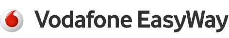 Logo di Vodafone EasyWay, piattaforma innovativa per conoscere l'accessibilità agli edifici.