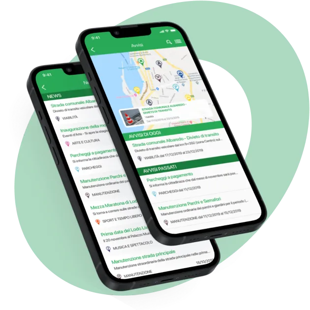 Smartphone con schermata di InfoGov, piattaforma innovativa per le Smart Cities